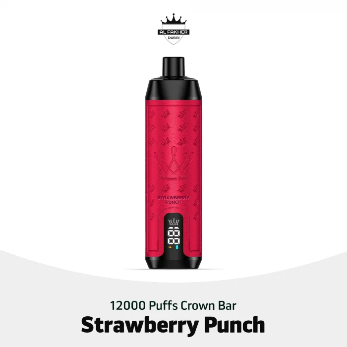 Al Fakher Crown Bar 12000 Puffs Strawberry Punch