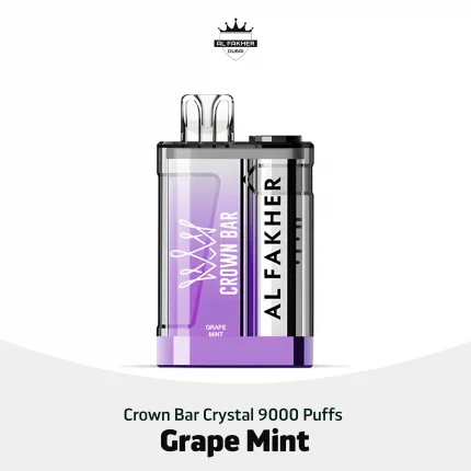 Al Fakher Crown Bar Crystal 9000 Grape Mint in Dubai