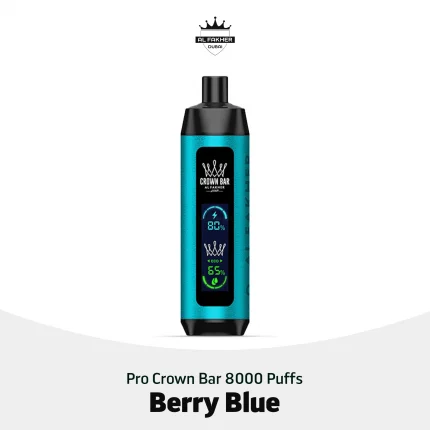 Buy Al Fakher Pro Crown Bar 8000 Puffs Berry Blue in UAE