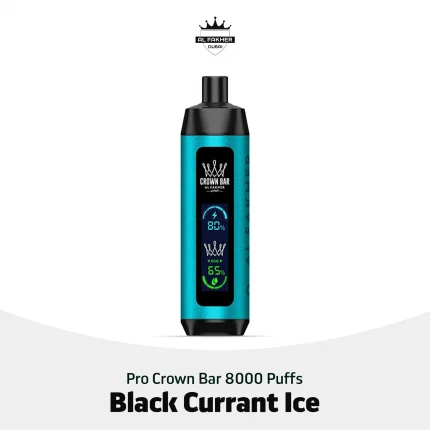 Buy Al Fakher Pro Crown Bar 8000 Puffs Black Currant Ice in Dubai