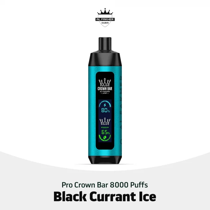 Buy Al Fakher Pro Crown Bar 8000 Puffs Black Currant Ice in Dubai
