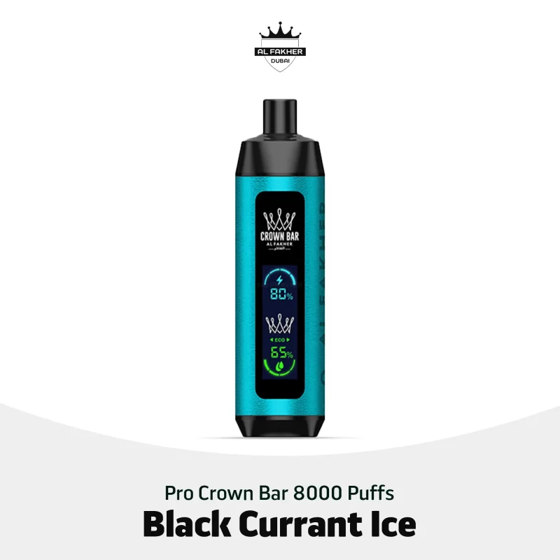 Buy Al Fakher Pro Crown Bar 8000 Puffs Black Currant Ice in Dubai