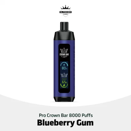 Al Fakher Pro Crown Bar 8000 Puffs Blueberry Gum IN sharjah