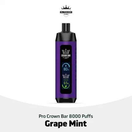 Al Fakher Pro Crown Bar 8000 Puffs Grape Mint in UAE