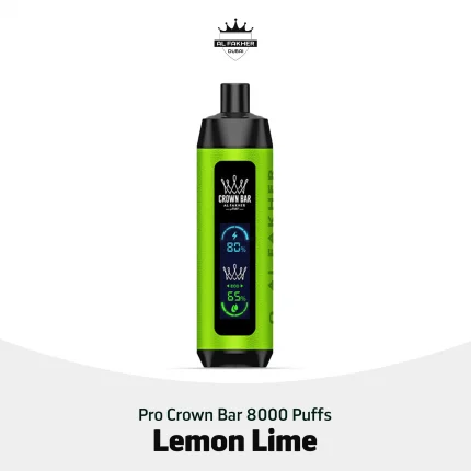 Al Fakher Pro Crown Bar 8000 Puffs Lemon Lime in Dubai