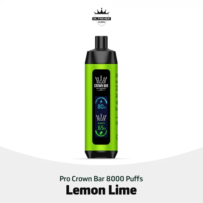 Al Fakher Pro Crown Bar 8000 Puffs Lemon Lime in Dubai