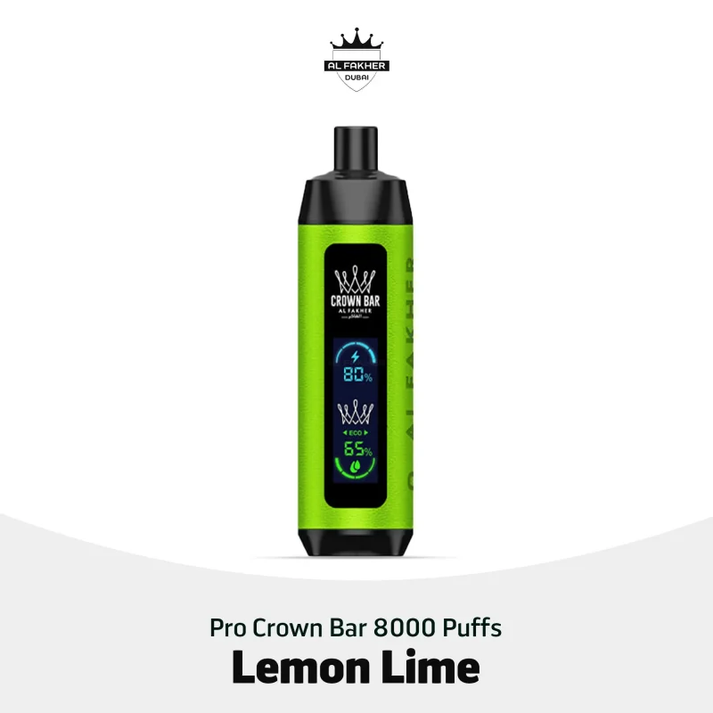 Al Fakher Pro Crown Bar 8000 Puffs Lemon Lime in Dubai