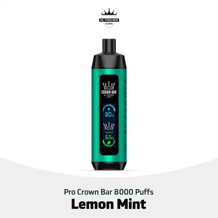 Al Fakher Pro Crown Bar 8000 Puffs Lemon Mint in UAE