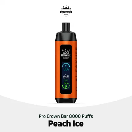 Al Fakher Pro Crown Bar 8000 Puffs Peach Ice Disposable