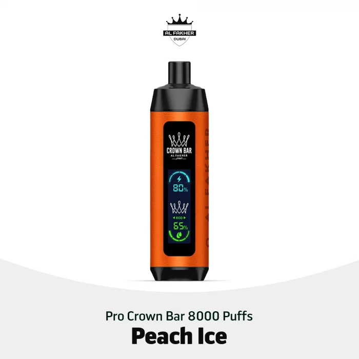 Al Fakher Pro Crown Bar 8000 Puffs Peach Ice Disposable