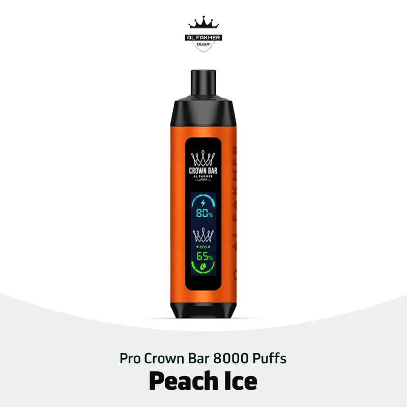 Al Fakher Pro Crown Bar 8000 Puffs Peach Ice Disposable