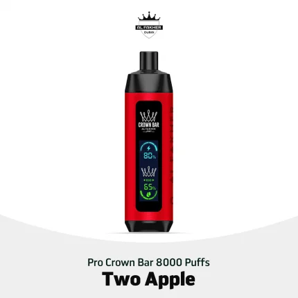 Al Fakher Pro Crown Bar 8000 Puffs Two Apple Disposable in UAE