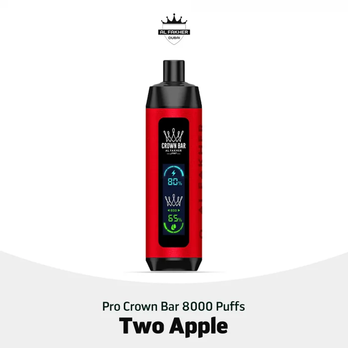 Al Fakher Pro Crown Bar 8000 Puffs Two Apple Disposable in UAE