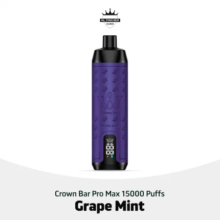 Al Fakher Crown Bar Pro Max 15000 Puffs Grape Mint in Dubai